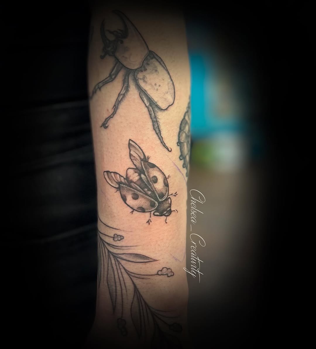 Tattoo by @chelsea_creativity — illustrative, black_and_grey