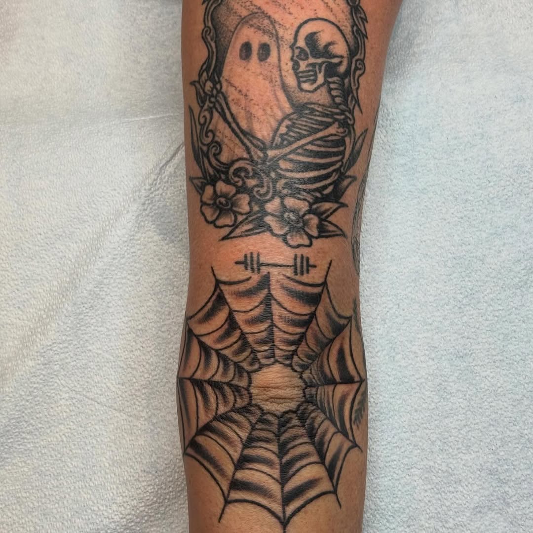 Tattoo by @rev.claytattooer — black_and_grey, neo_traditional