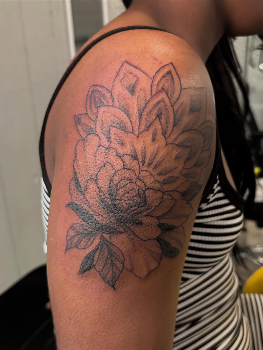 Tattoo by @not_hughheff — black_and_grey