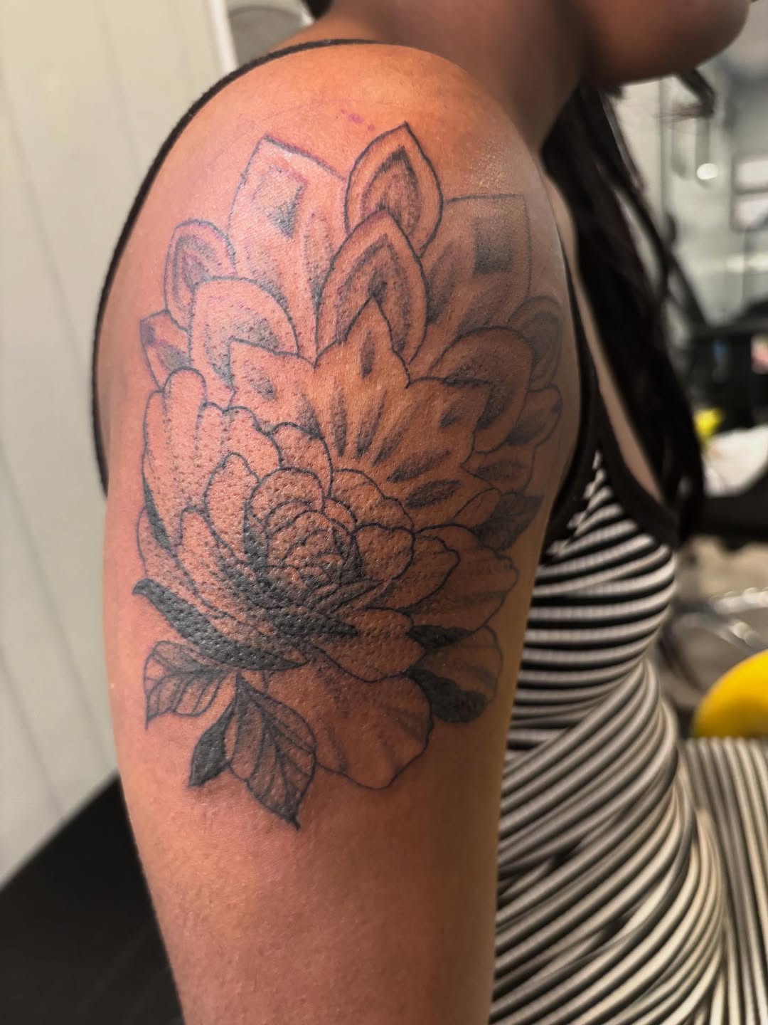 Tattoo by @not_hughheff — black_and_grey