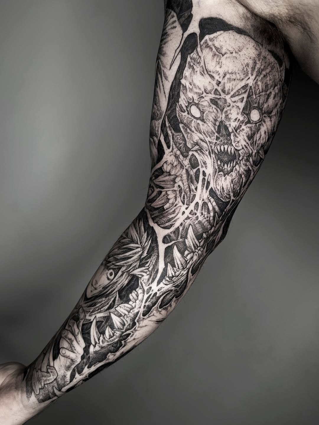 Tattoo by @panyvinoo โ dark_realism, black_and_grey