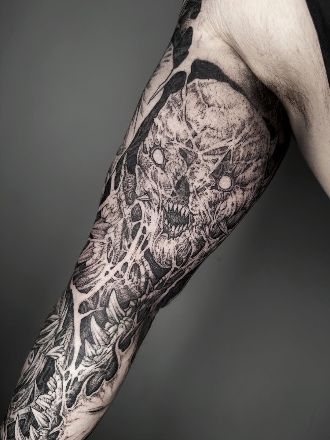 Tattoo by @panyvinoo โ dark_realism, black_and_grey