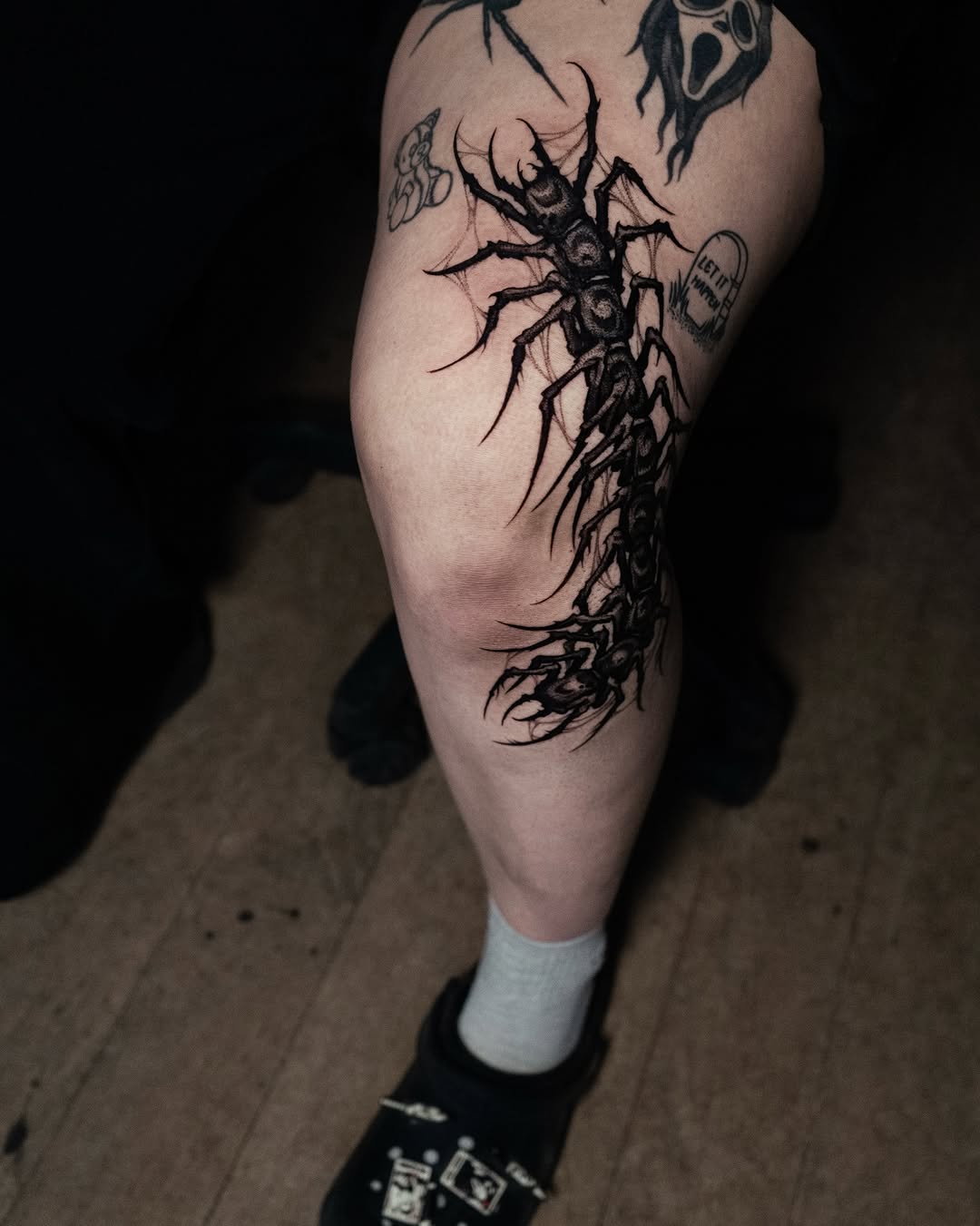 Tattoo by @bru.blackink — blackwork, dark_realism