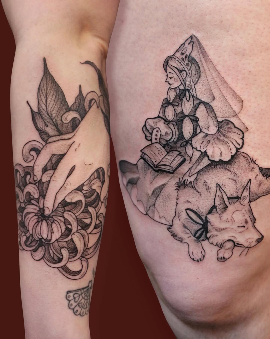 Tattoo by @summerbee_tattoo — illustrative, black_and_grey