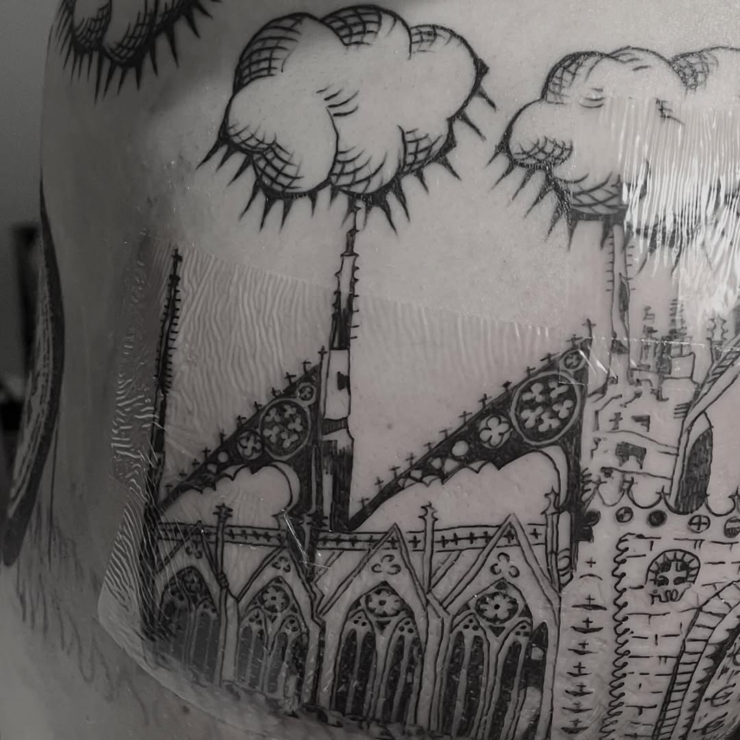 Tattoo by @creaturenomad — blackwork