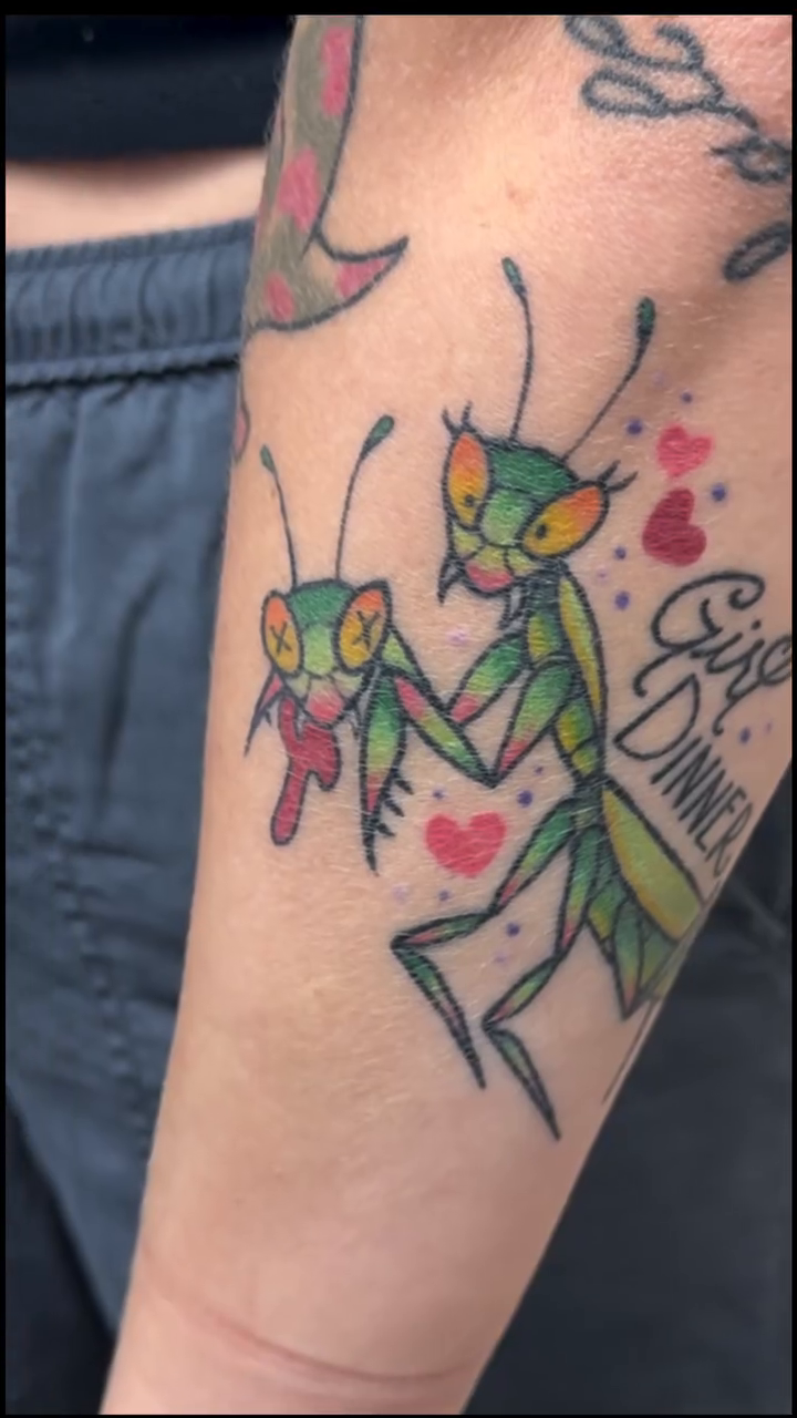 Tattoo by @tattoosbybella — new_school, trash_polka