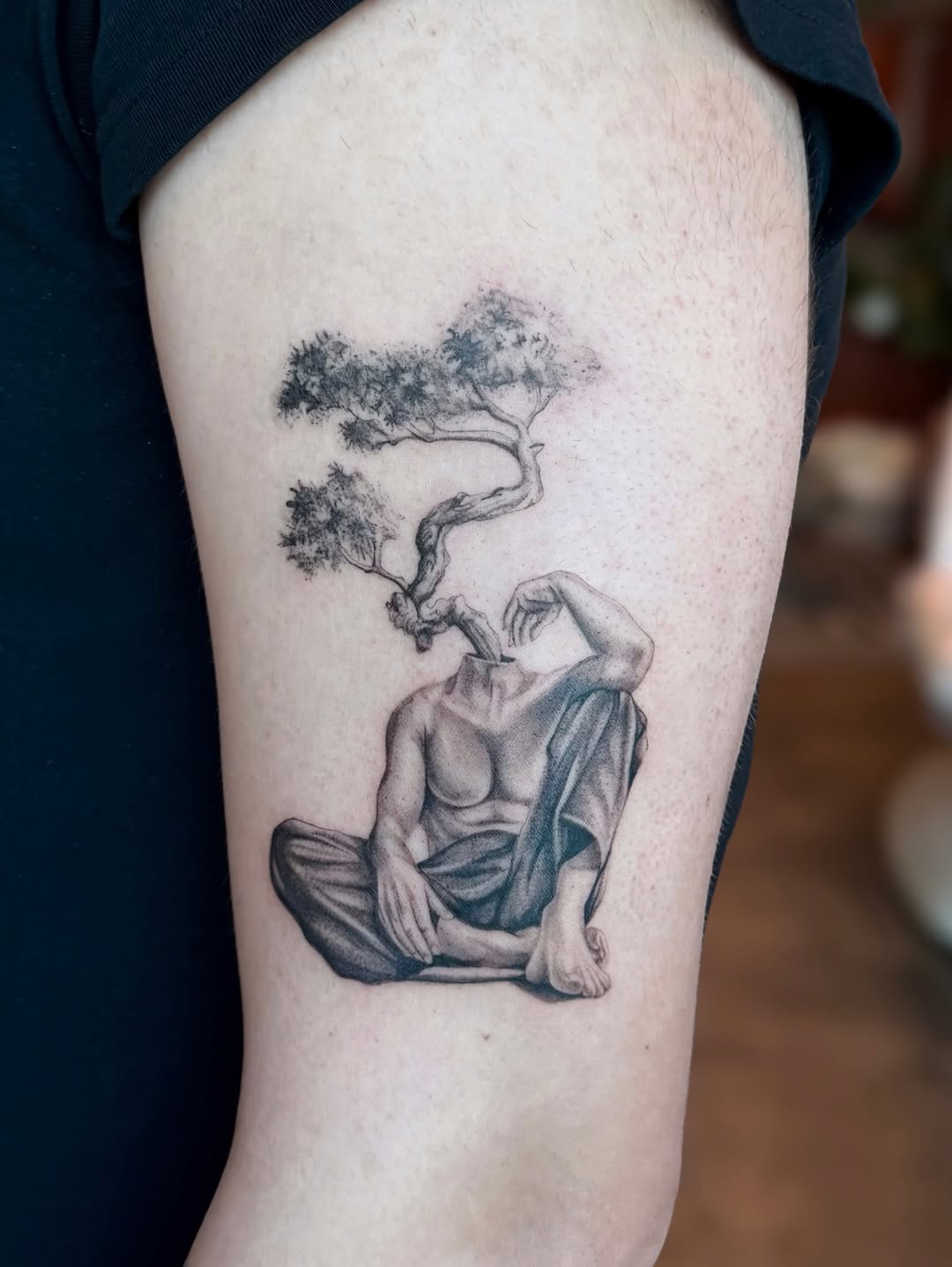 Tattoo by @valerytattoos — black_and_grey, surrealism