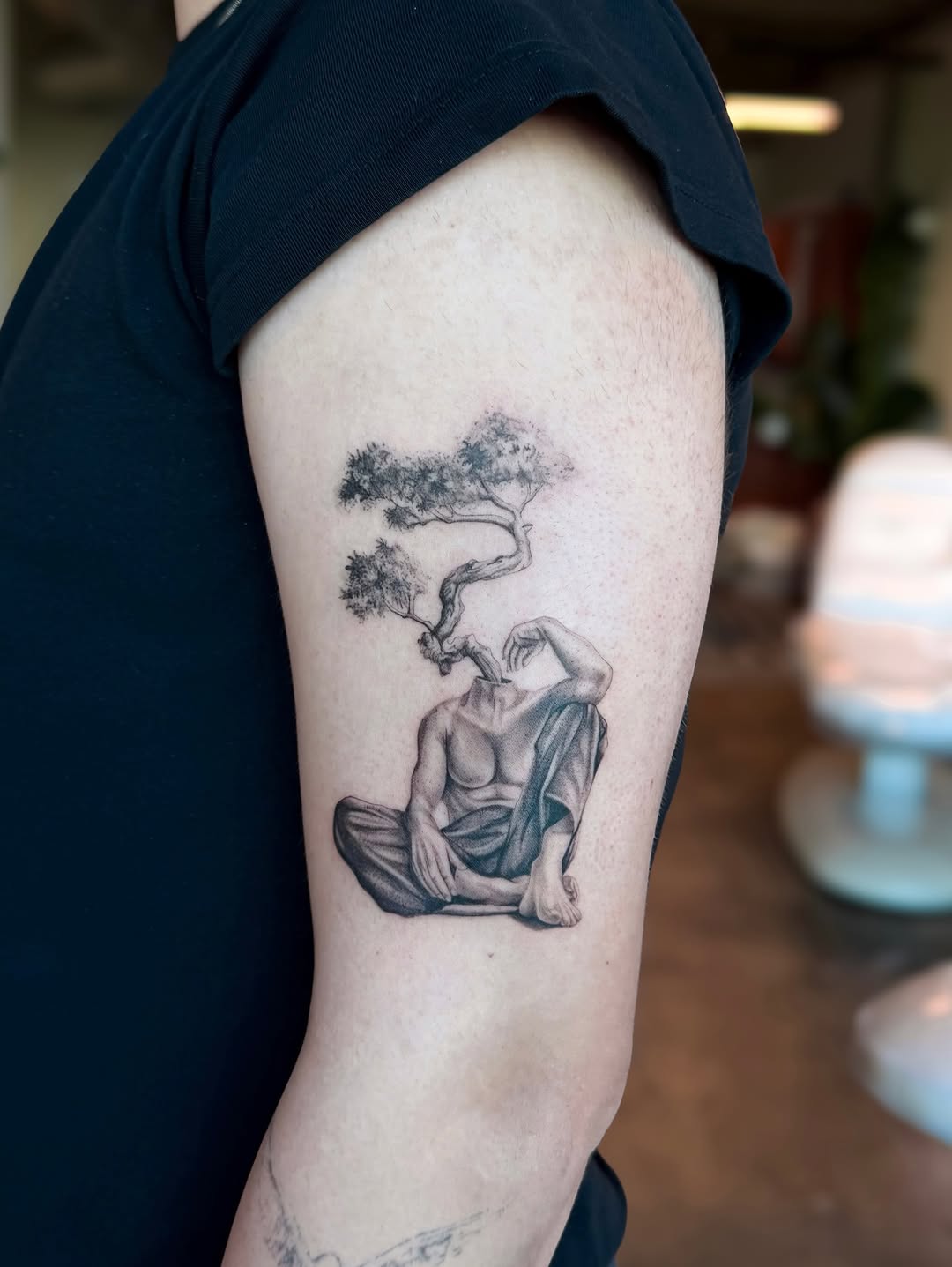 Tattoo by @valerytattoos — black_and_grey, surrealism