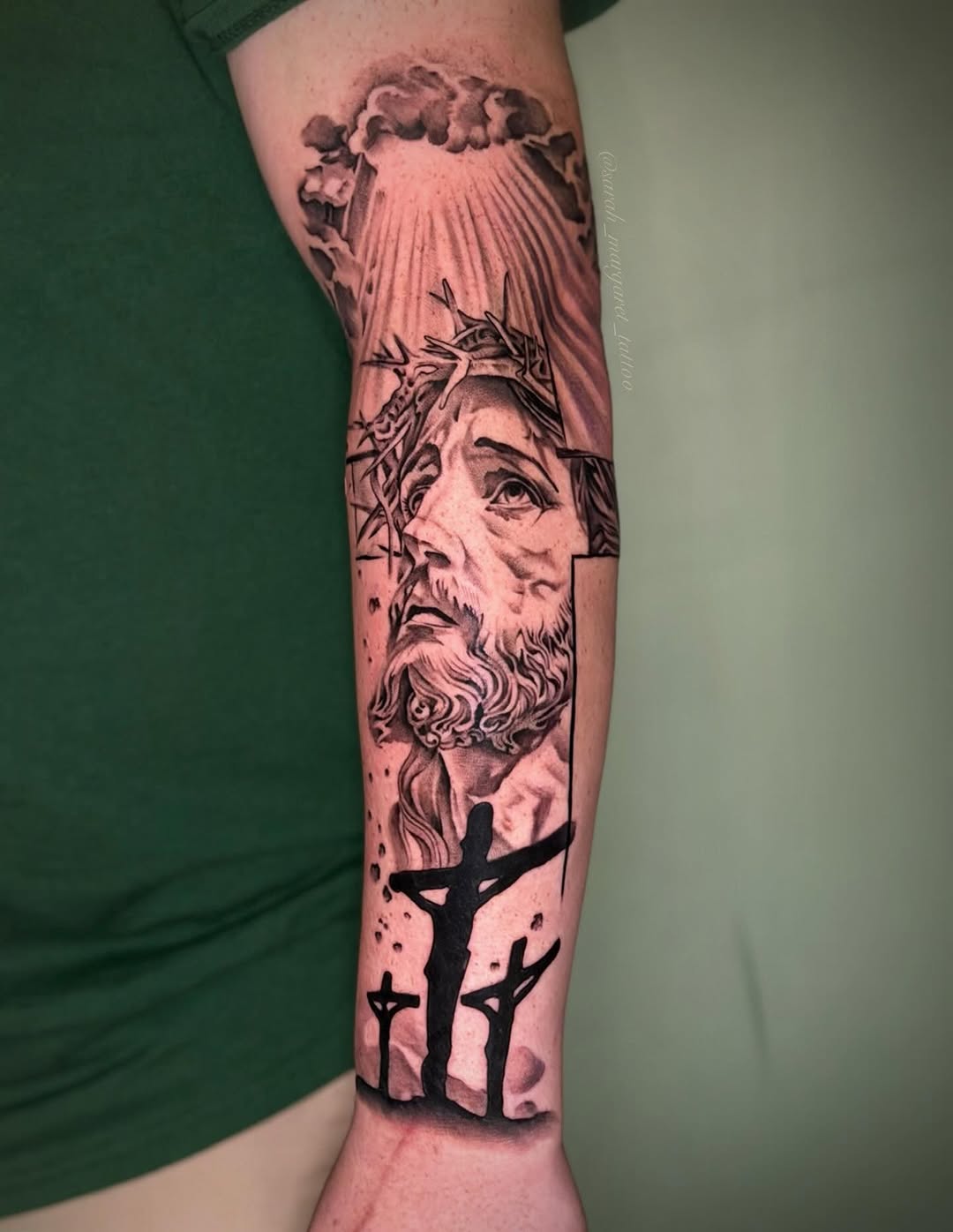 Tattoo by @sarah_margaret_tattoo — realism, black_and_grey