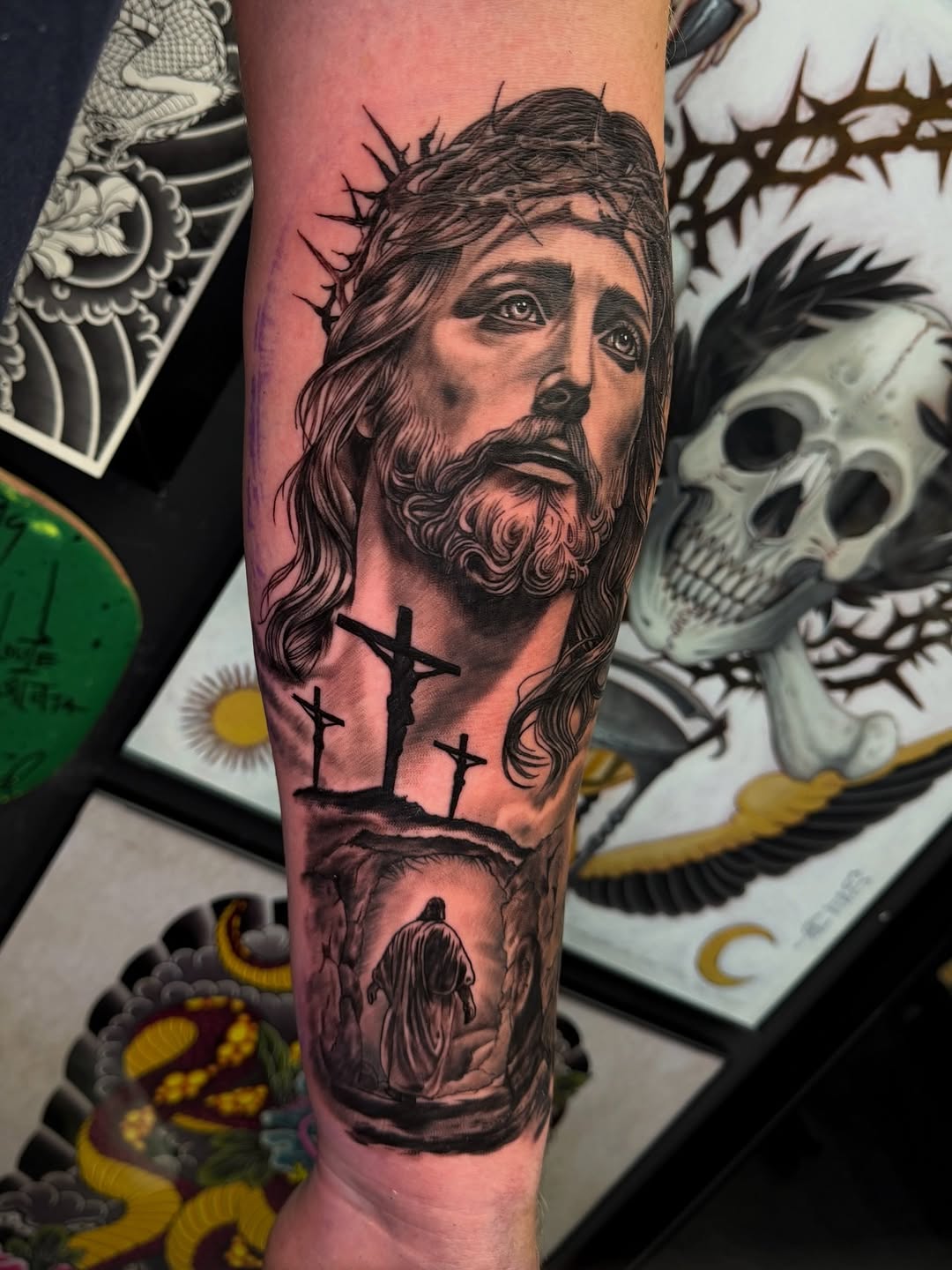 Tattoo by @jaws_the_artist β realism, black_and_grey