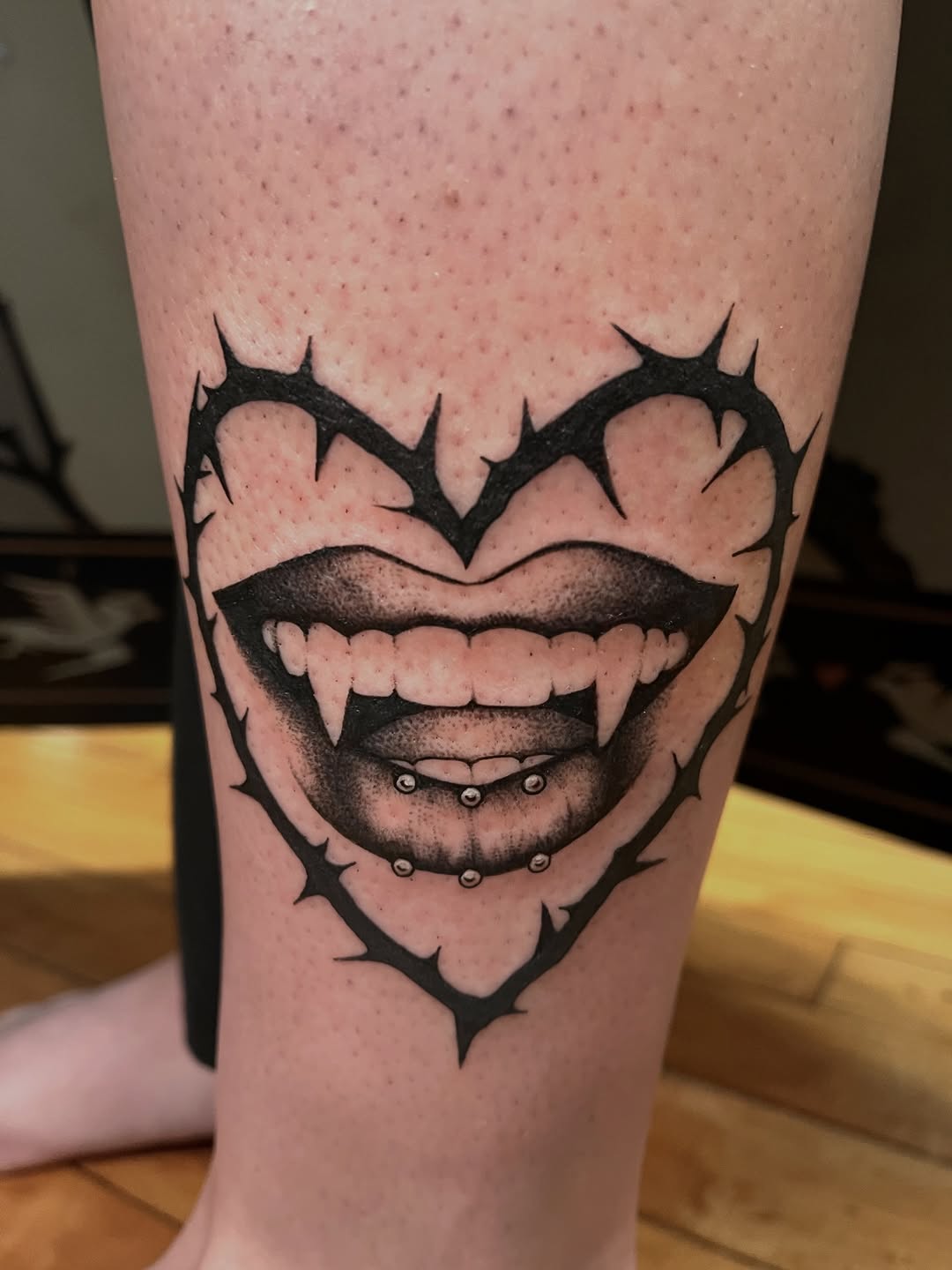 Tattoo by @zyprr_ — blackwork