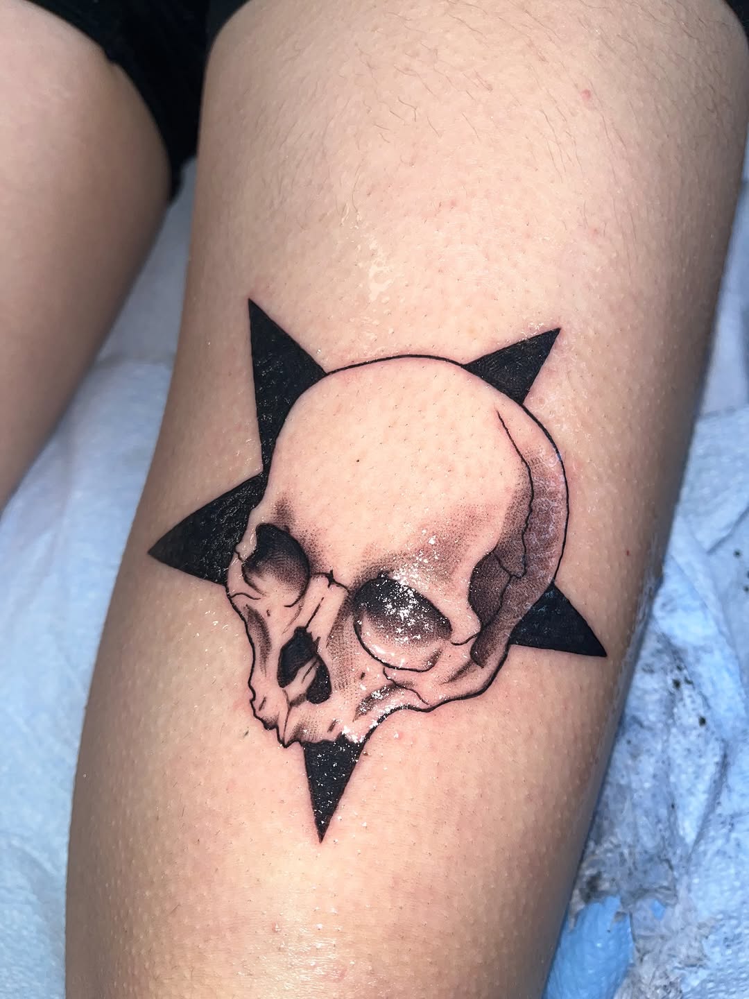 Tattoo by @zyprr_ — blackwork