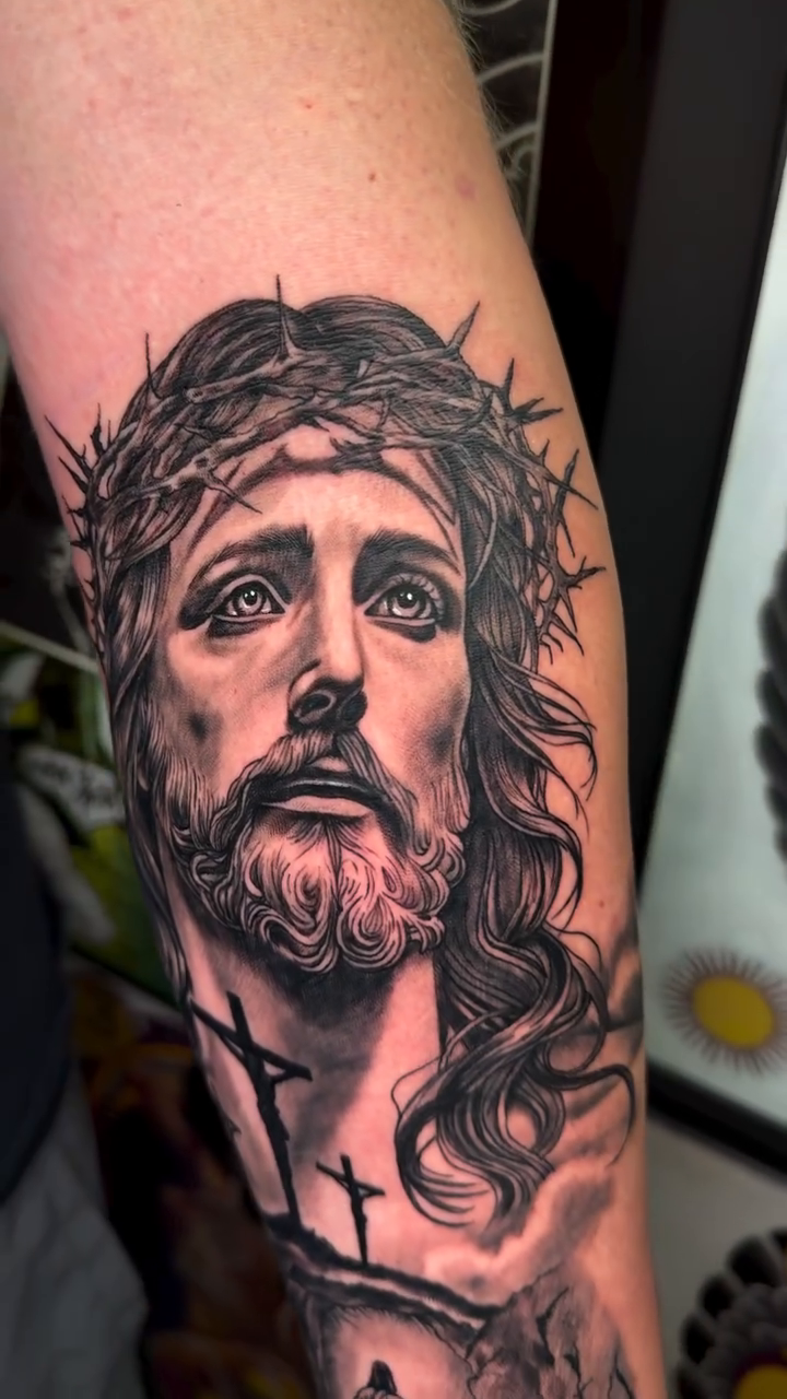Tattoo by @jaws_the_artist β realism, black_and_grey