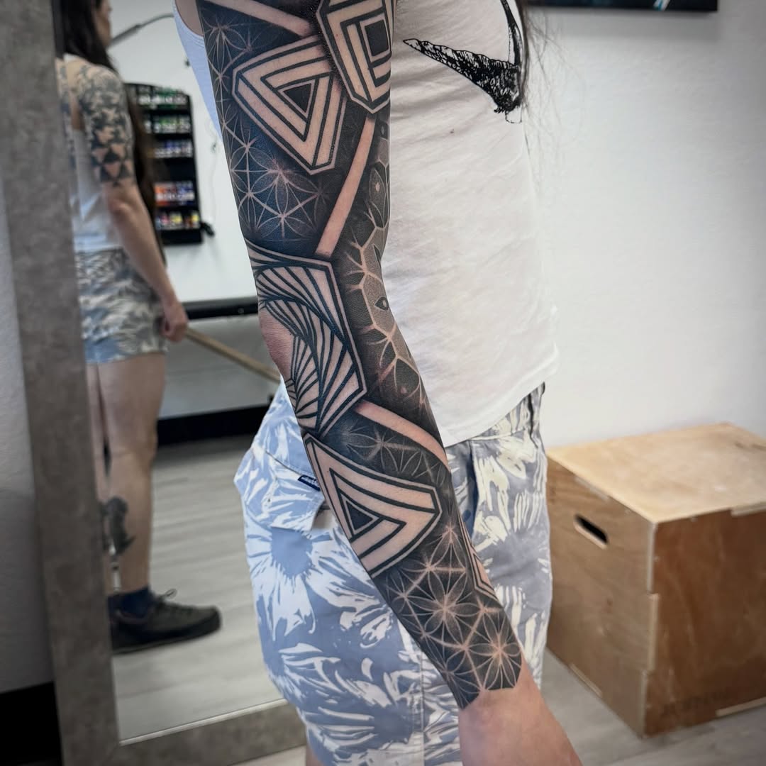 Tattoo by @jc_tats โ geometric, blackwork
