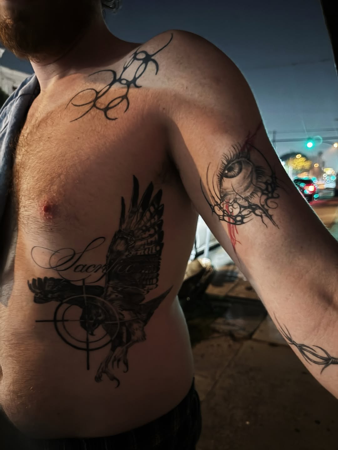 Tattoo by @inkedbykell — blackwork, illustrative