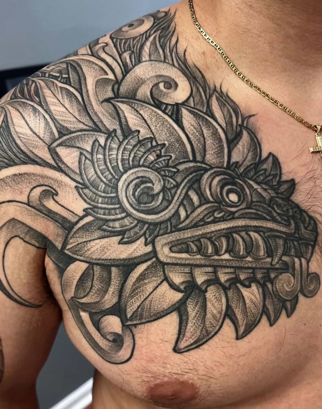 Tattoo by @chipitattoos — black_and_grey, dotwork