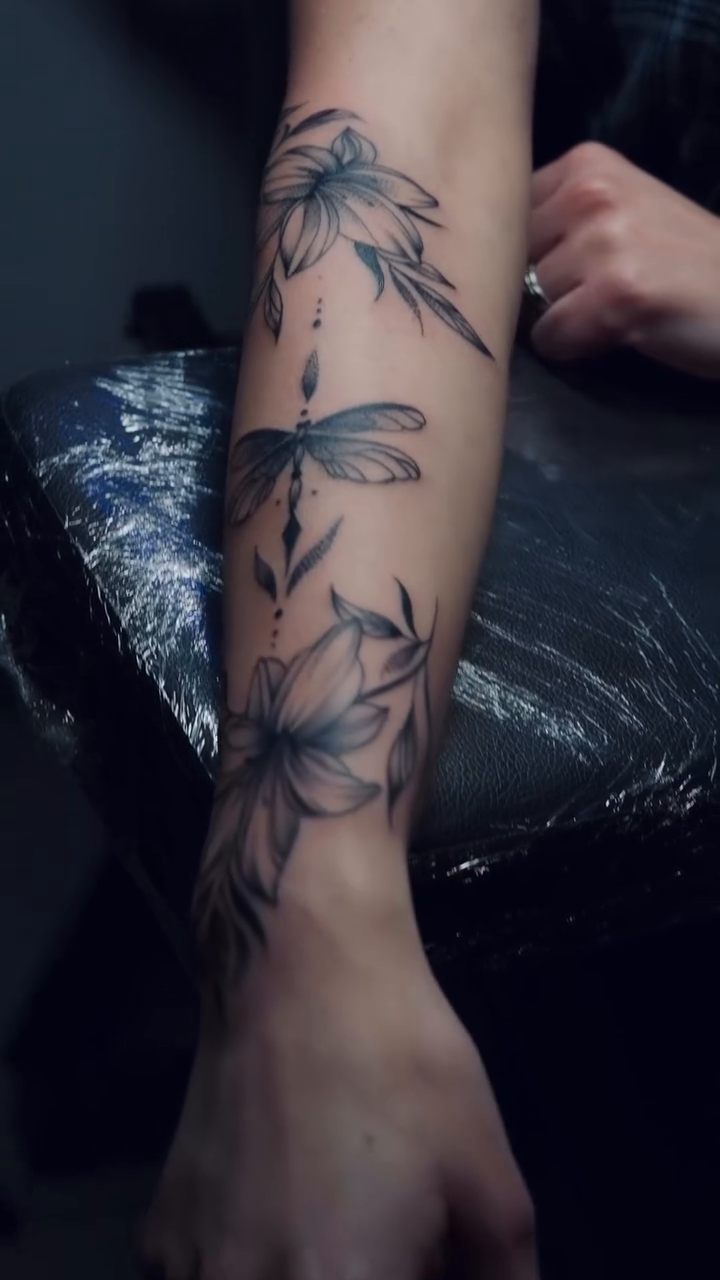 Tattoo by @skins_aj — fine_line, black_and_grey