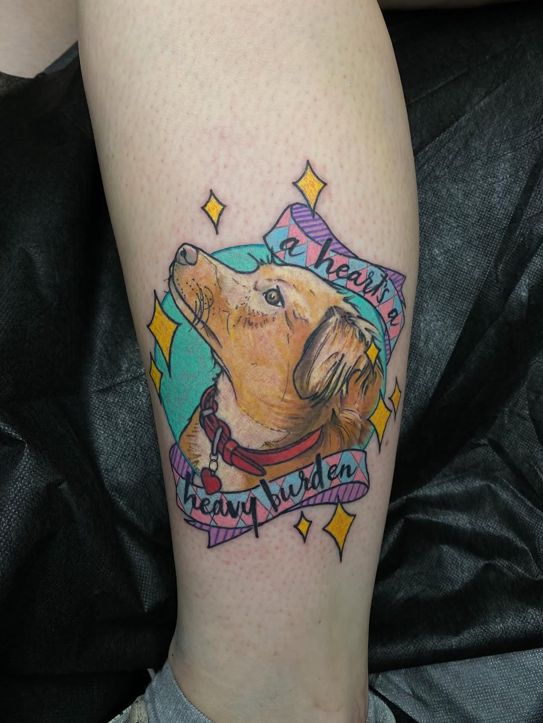 Tattoo by @kaitlin.tattoos — illustrative, lettering_script