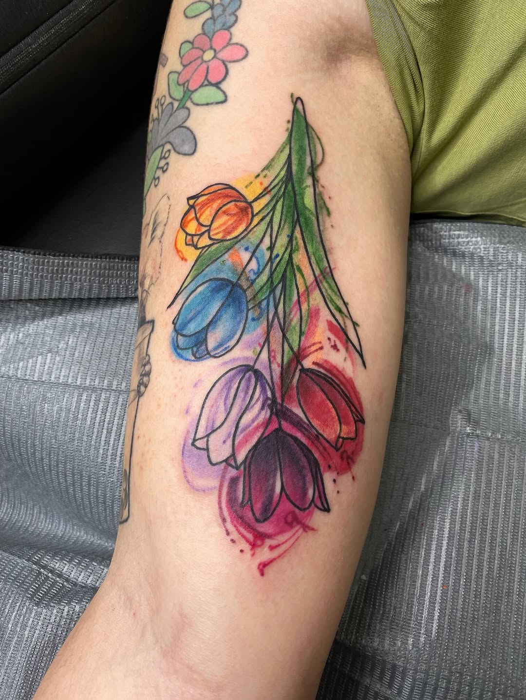 Tattoo by @kaitlin.tattoos — illustrative, watercolor