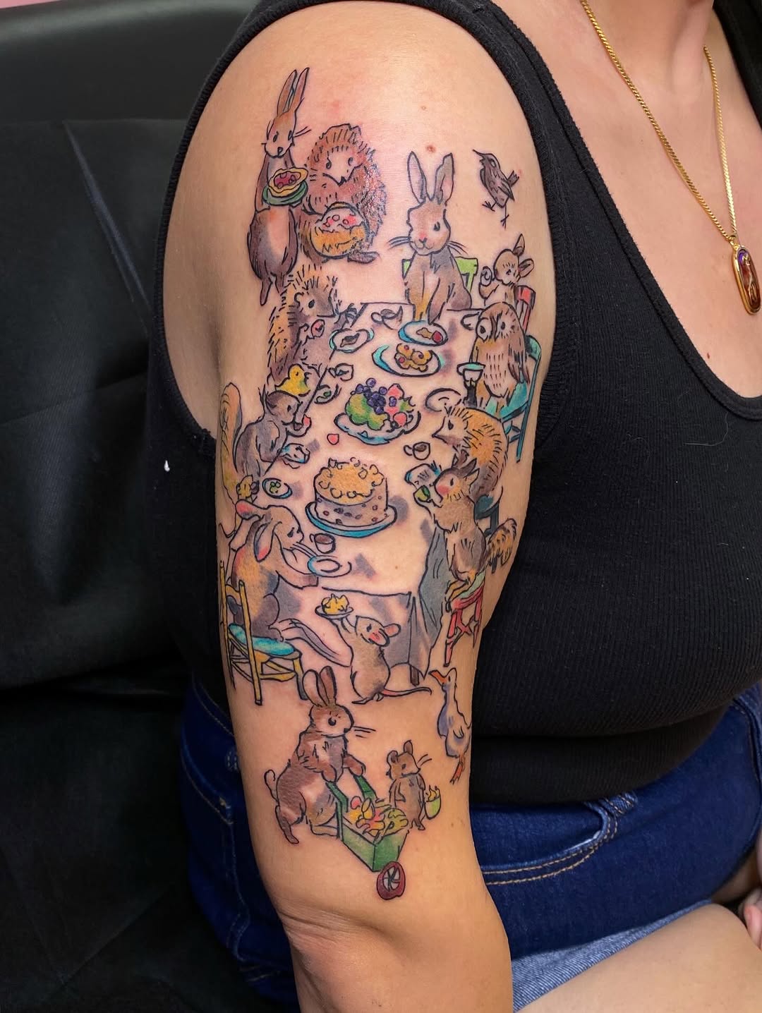 Tattoo by @kaitlin.tattoos — illustrative, new_school