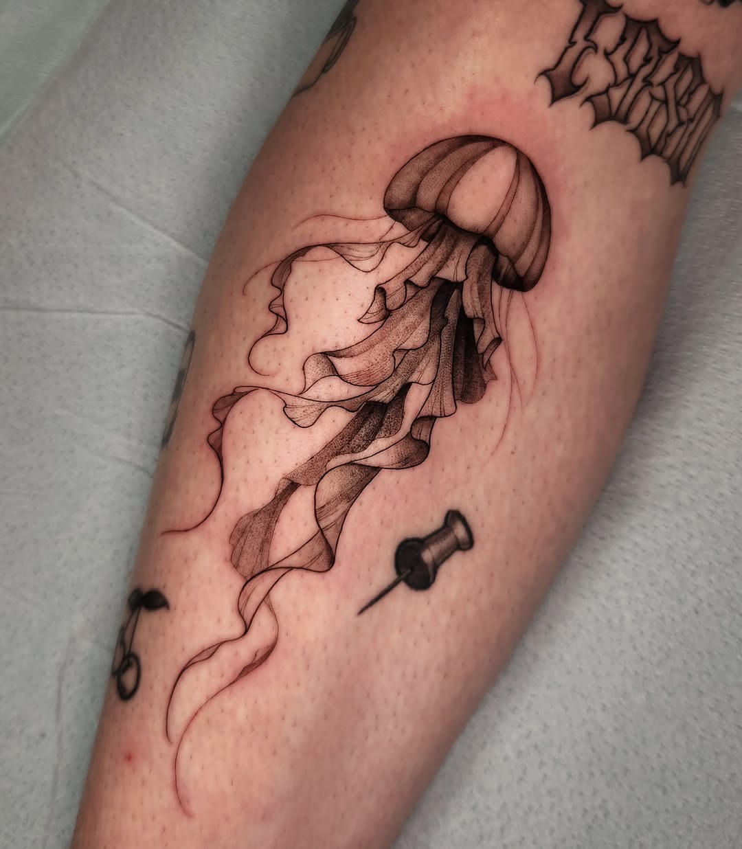 Tattoo by @stone_man720 — black_and_grey, fine_line