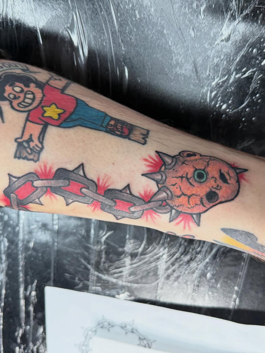 Tattoo by @seanhollandtat2 — new_school, anime
