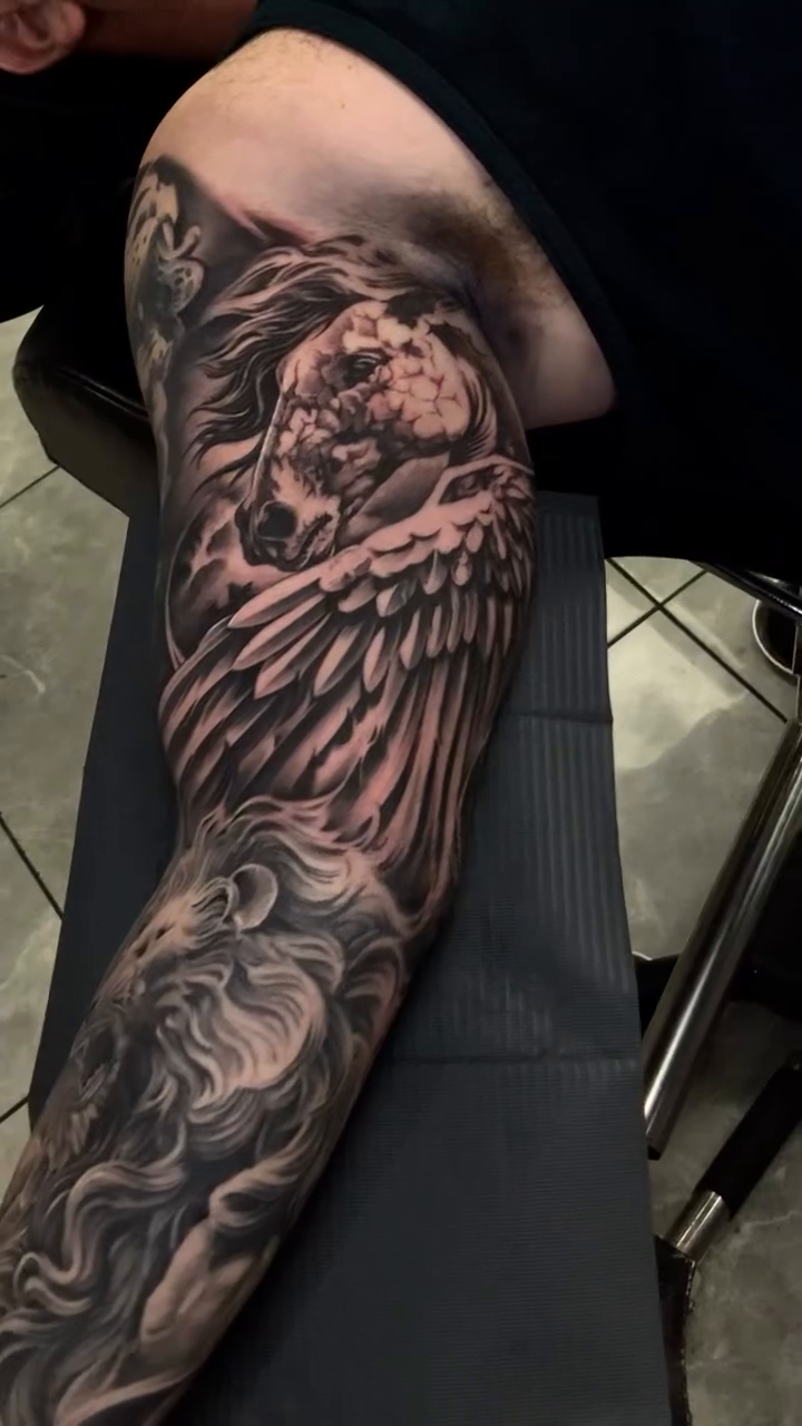 Tattoo by @young_sely — black_and_grey, realism