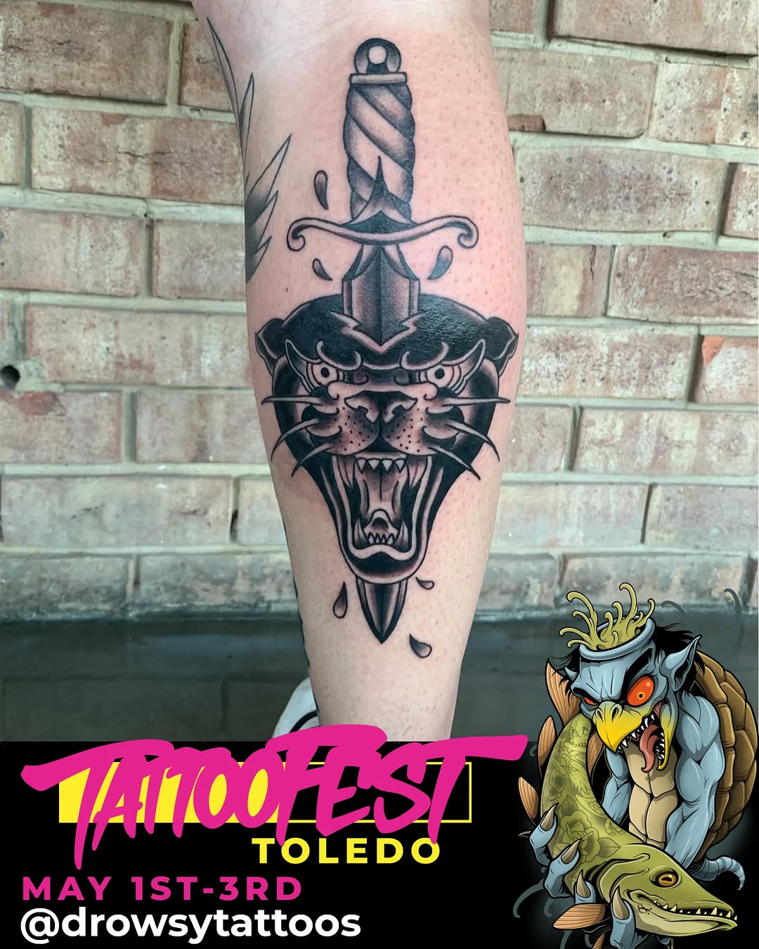 Tattoo by @drowsytattoos — american_traditional, black_and_grey