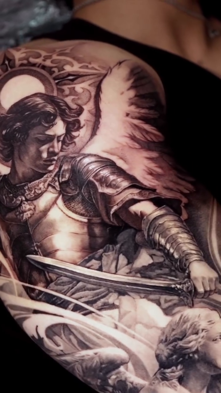 Tattoo by @umzii__tattoo — realism, black_and_grey