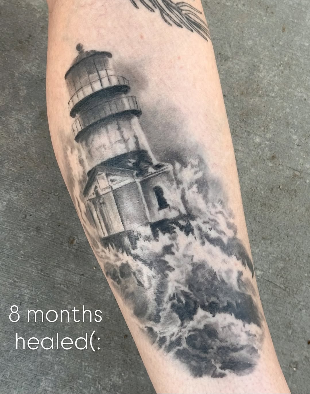 Tattoo by @kay.b.tats — realism, black_and_grey