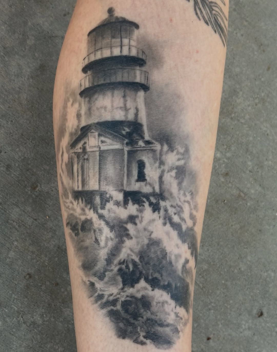 Tattoo by @kay.b.tats — realism, black_and_grey