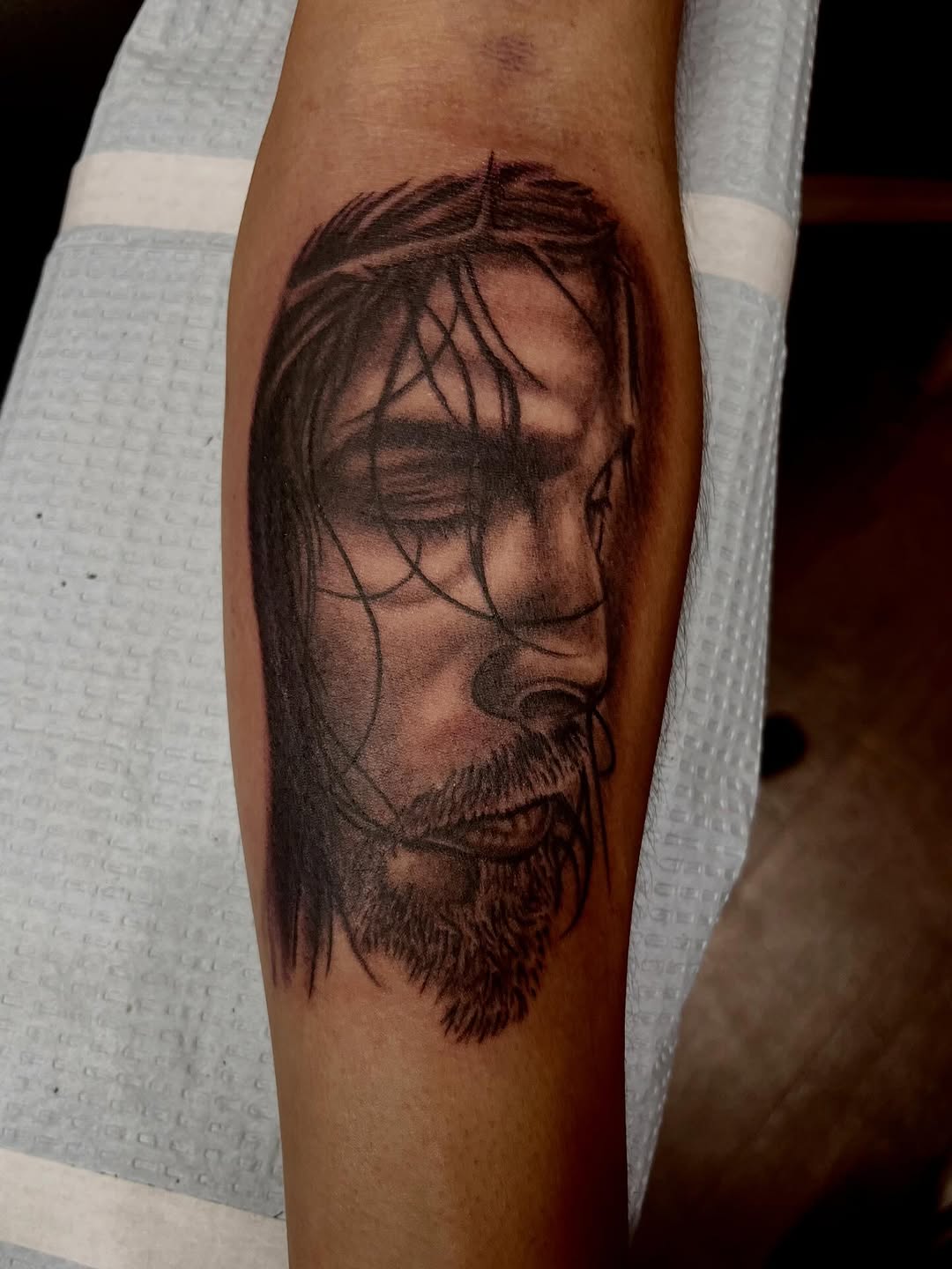 Tattoo by @k_bucktattoos — realism, black_and_grey