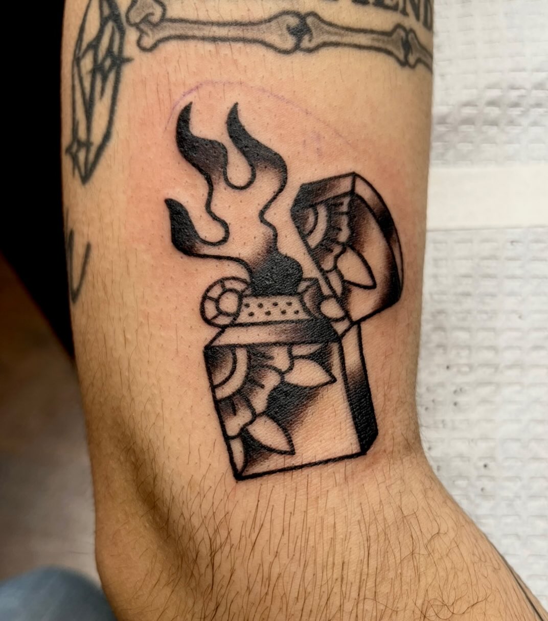 Tattoo by @k_bucktattoos — american_traditional, black_and_grey