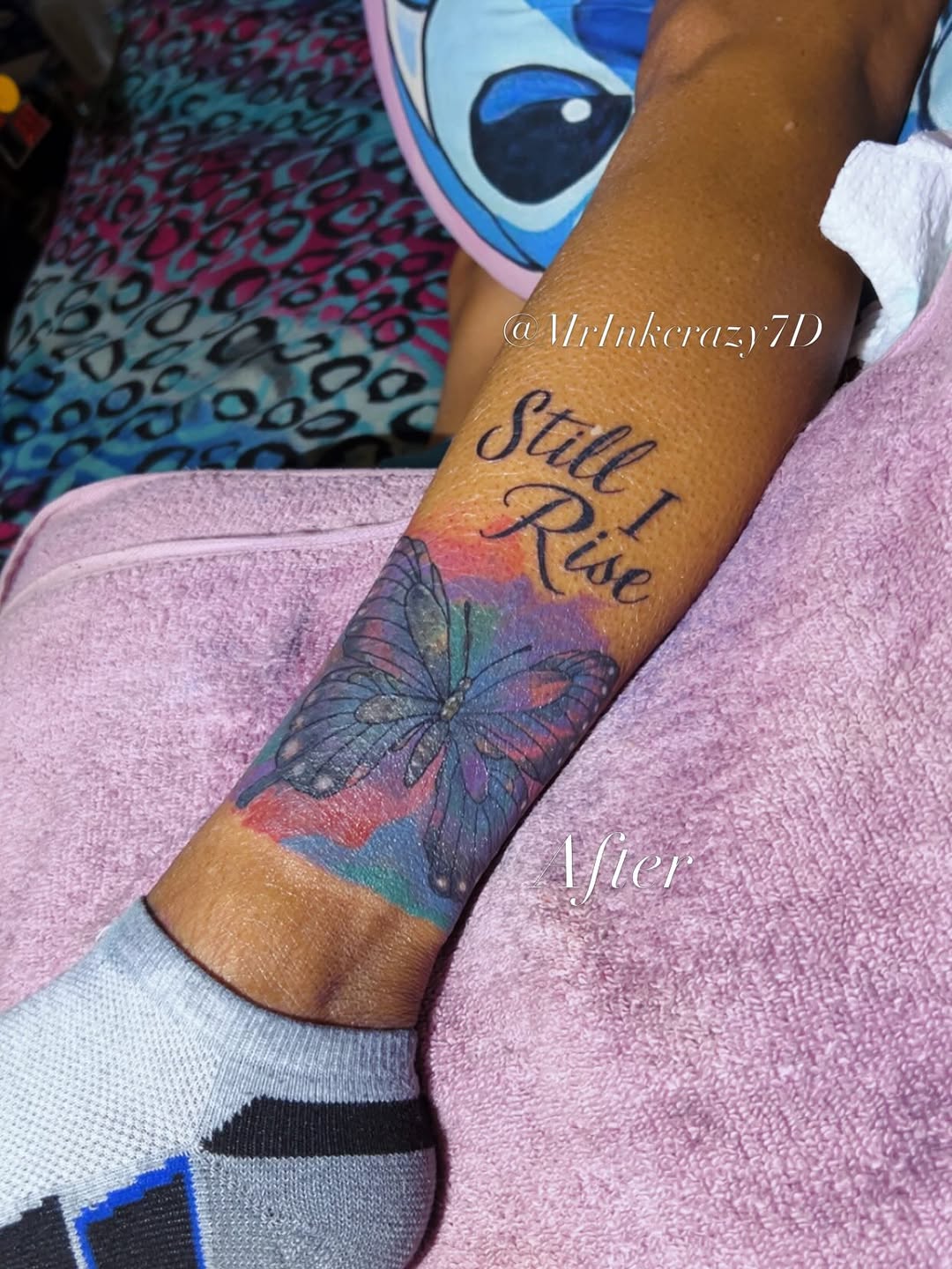 Tattoo by @mrinkcrazy_f7f — lettering_script, illustrative