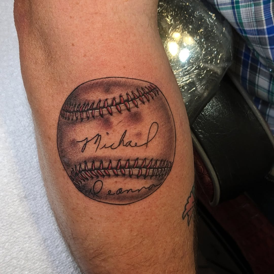Tattoo by @tattoosbymattsimmonds — lettering_script, realism