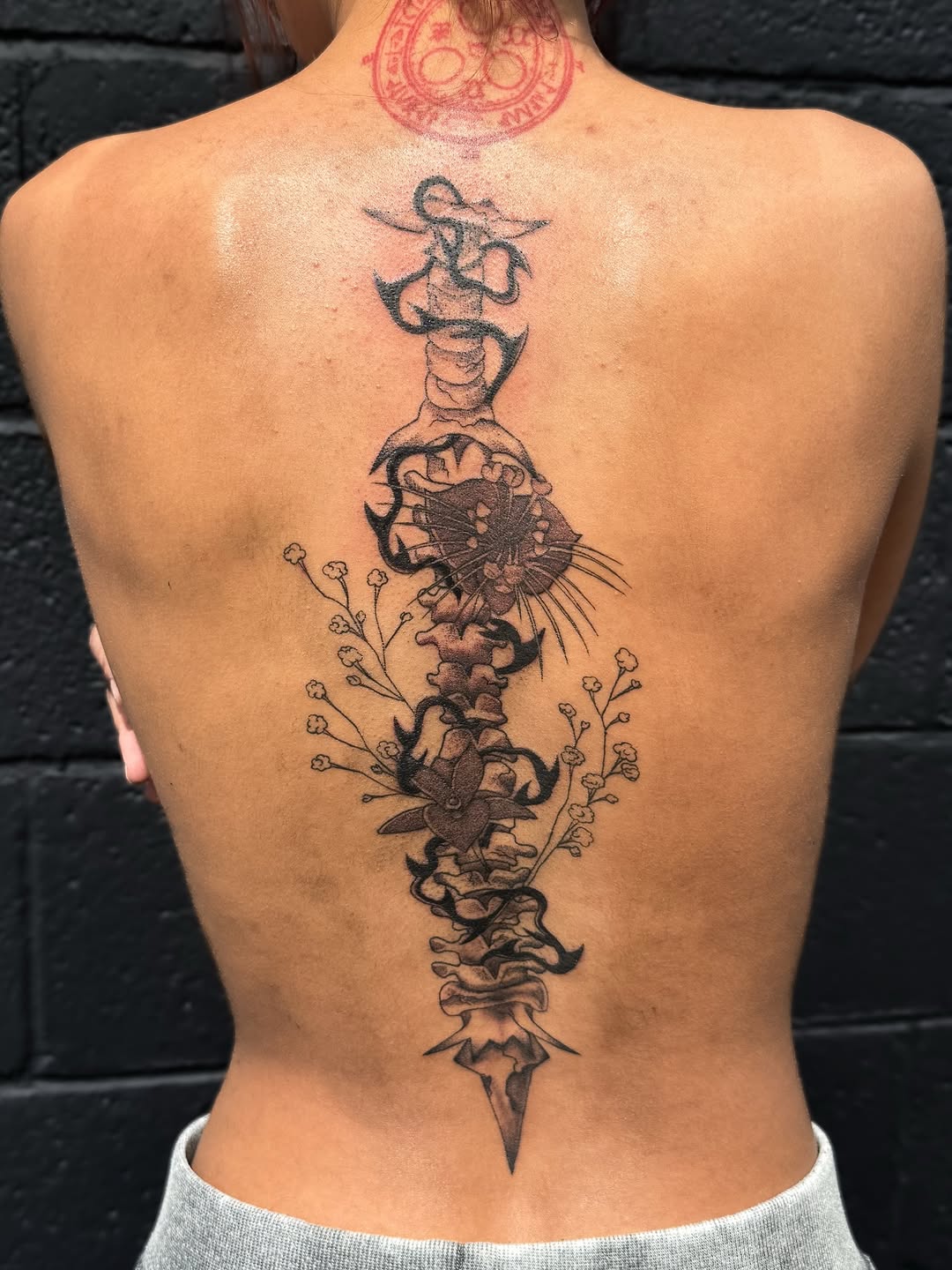 Tattoo by @j.lnks — black_and_grey, dark_realism