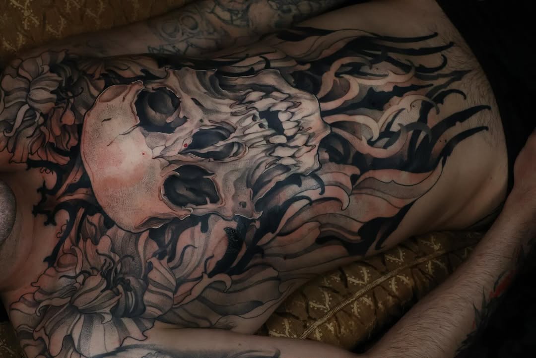 Tattoo by @laurmonftattoos β black_and_grey, illustrative