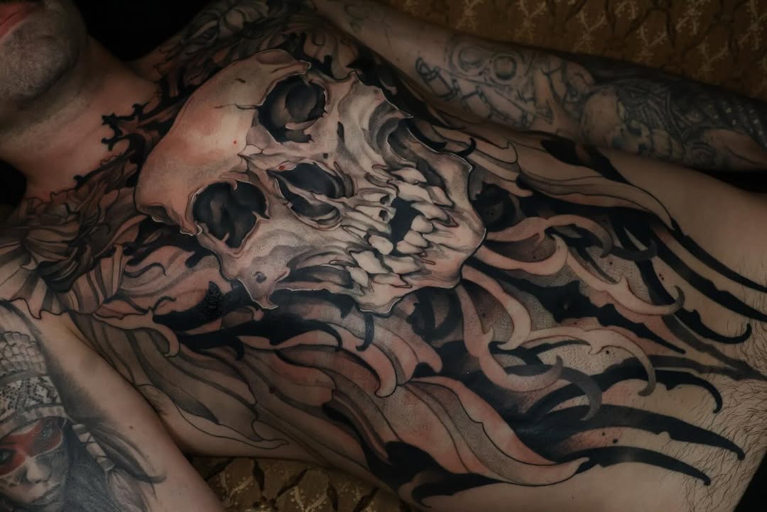Tattoo by @laurmonftattoos β black_and_grey, illustrative