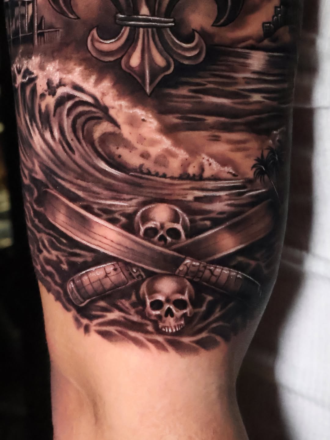 Tattoo by @angels__tattoo — realism, black_and_grey