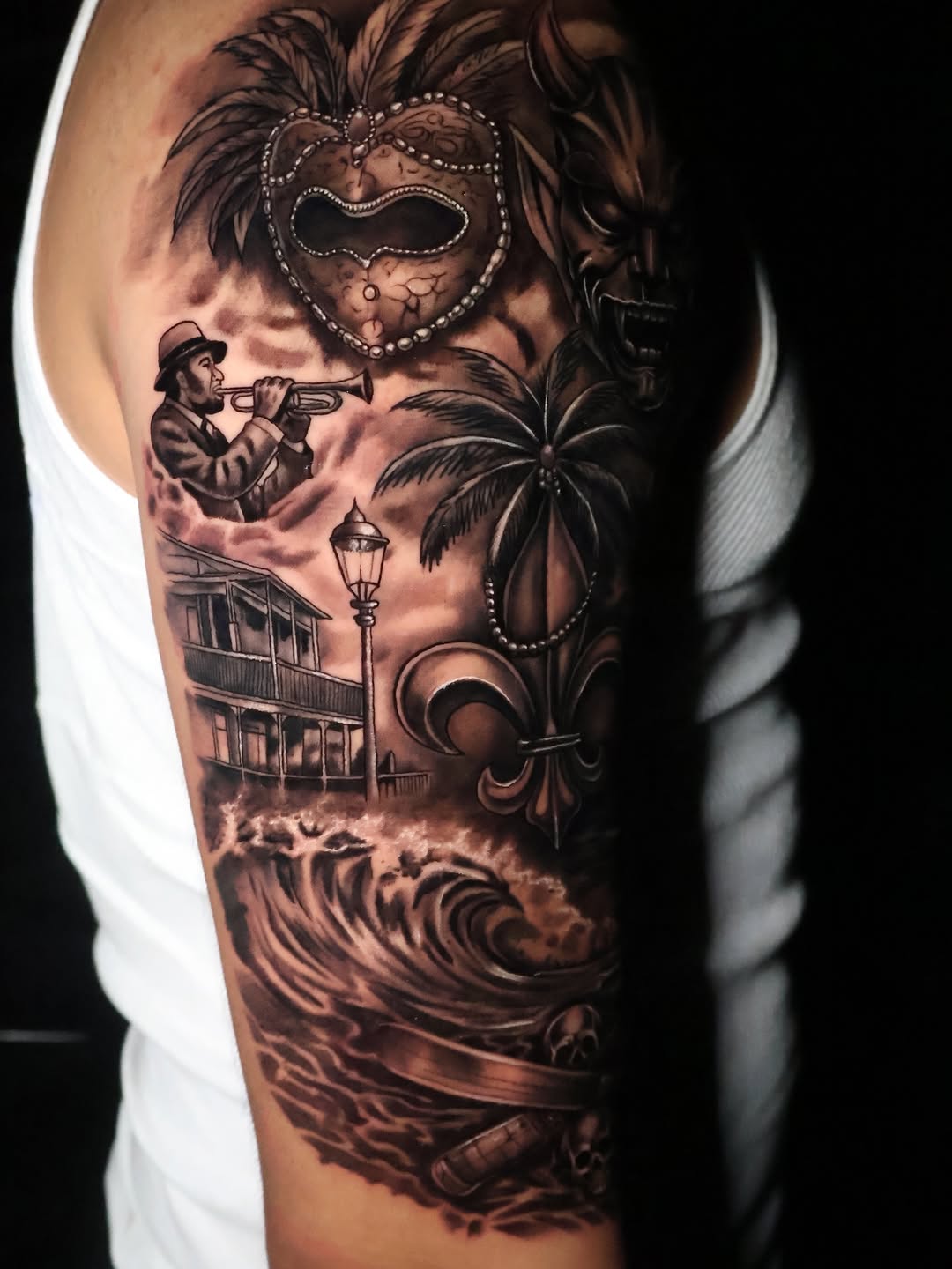 Tattoo by @angels__tattoo — realism, black_and_grey