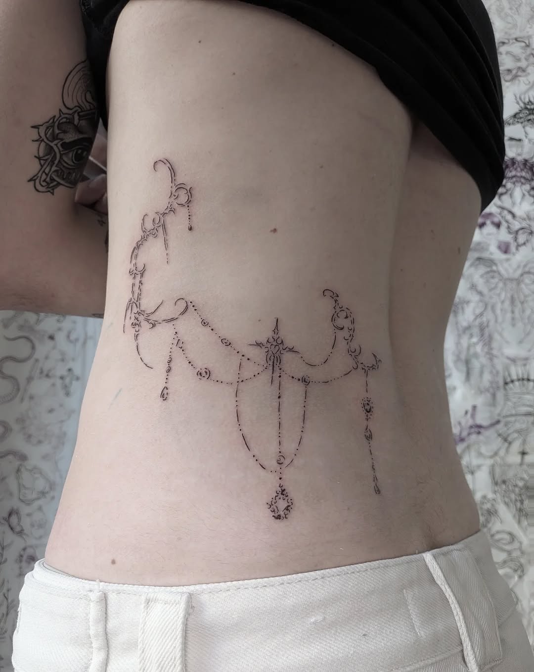 Tattoo by @dyni.morgho β fine_line, ornamental
