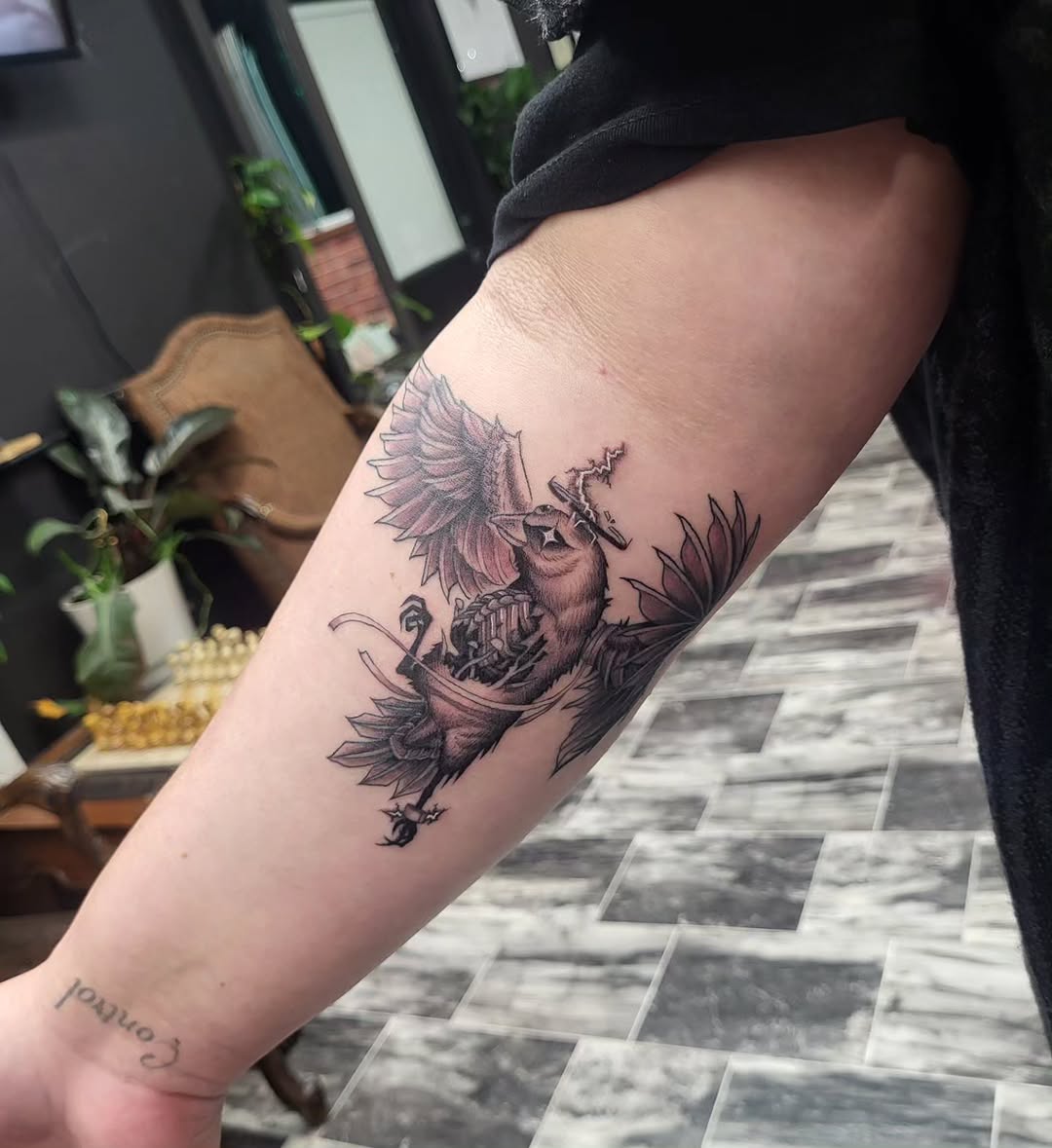 Tattoo by @tea_tattoos_ — black_and_grey