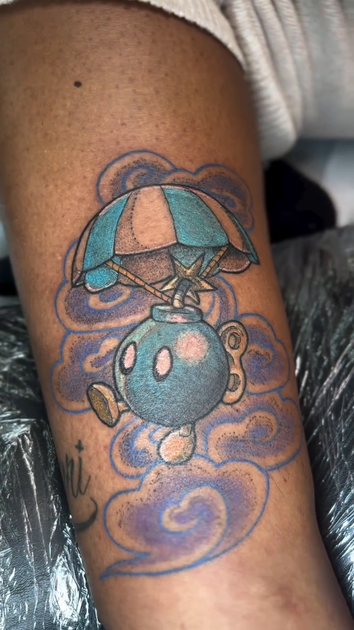 Tattoo by @cash_monii_tattoos — illustrative, anime