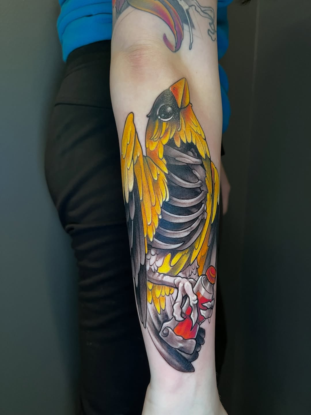 Tattoo by @tony.wilson.tattoos — new_school, trash_polka