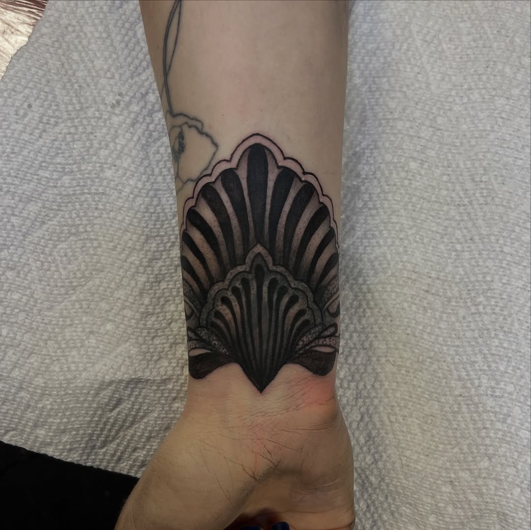 Tattoo by @tat2garrett — black_and_grey, ornamental