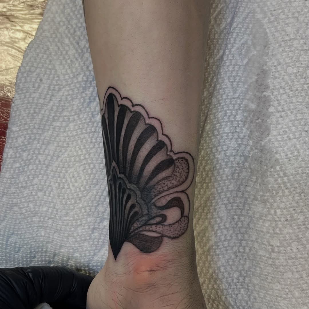 Tattoo by @tat2garrett — black_and_grey, ornamental