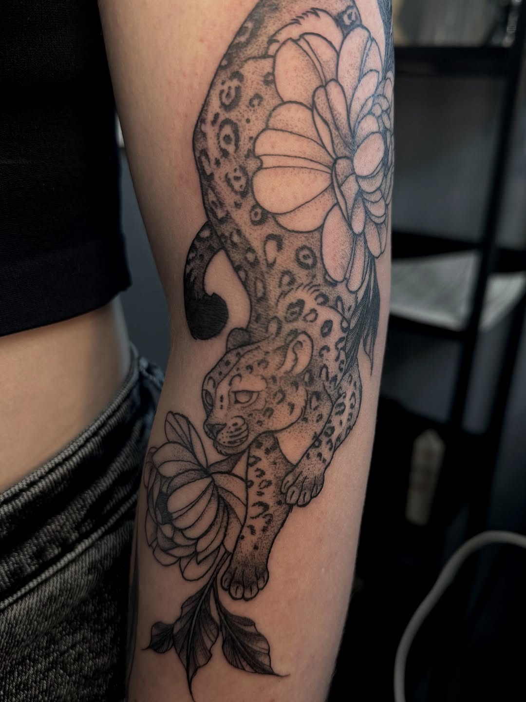 Tattoo by @porcelain_tats — black_and_grey, dotwork