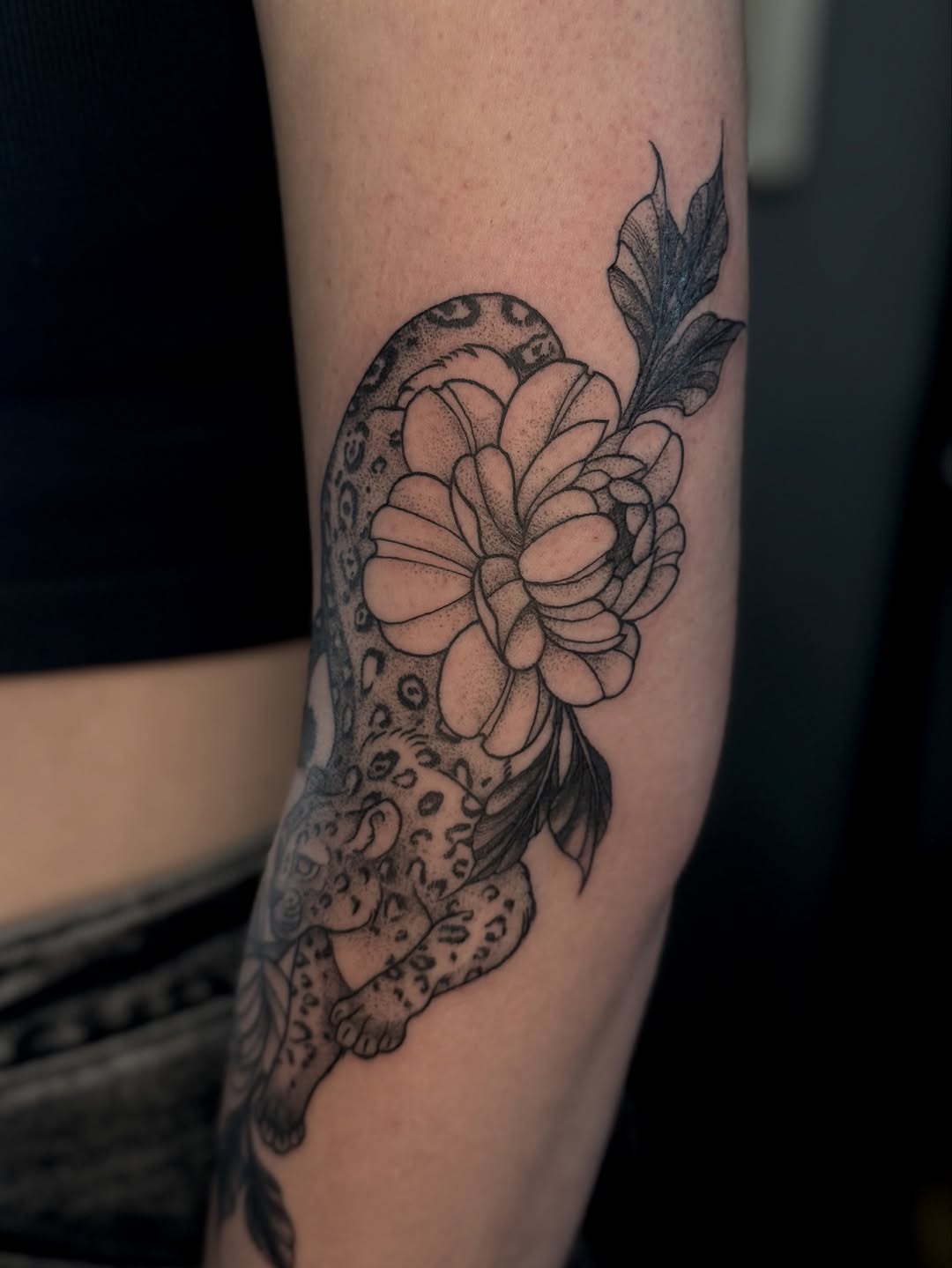 Tattoo by @porcelain_tats — black_and_grey, dotwork