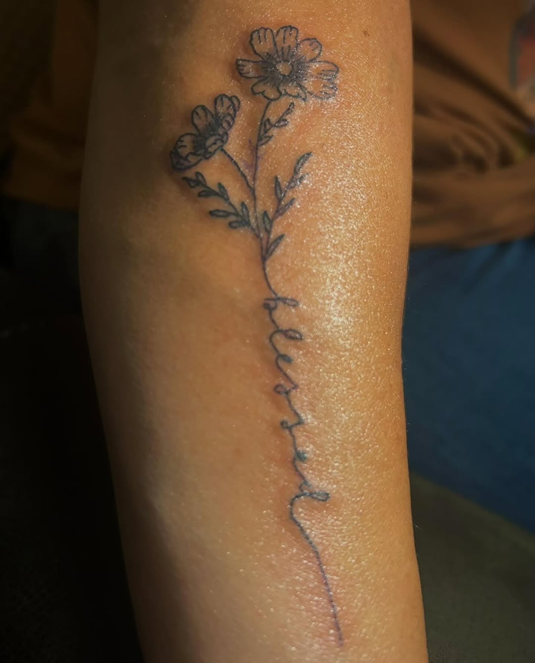 Tattoo by @tattedbymyst โ fine_line, lettering_script