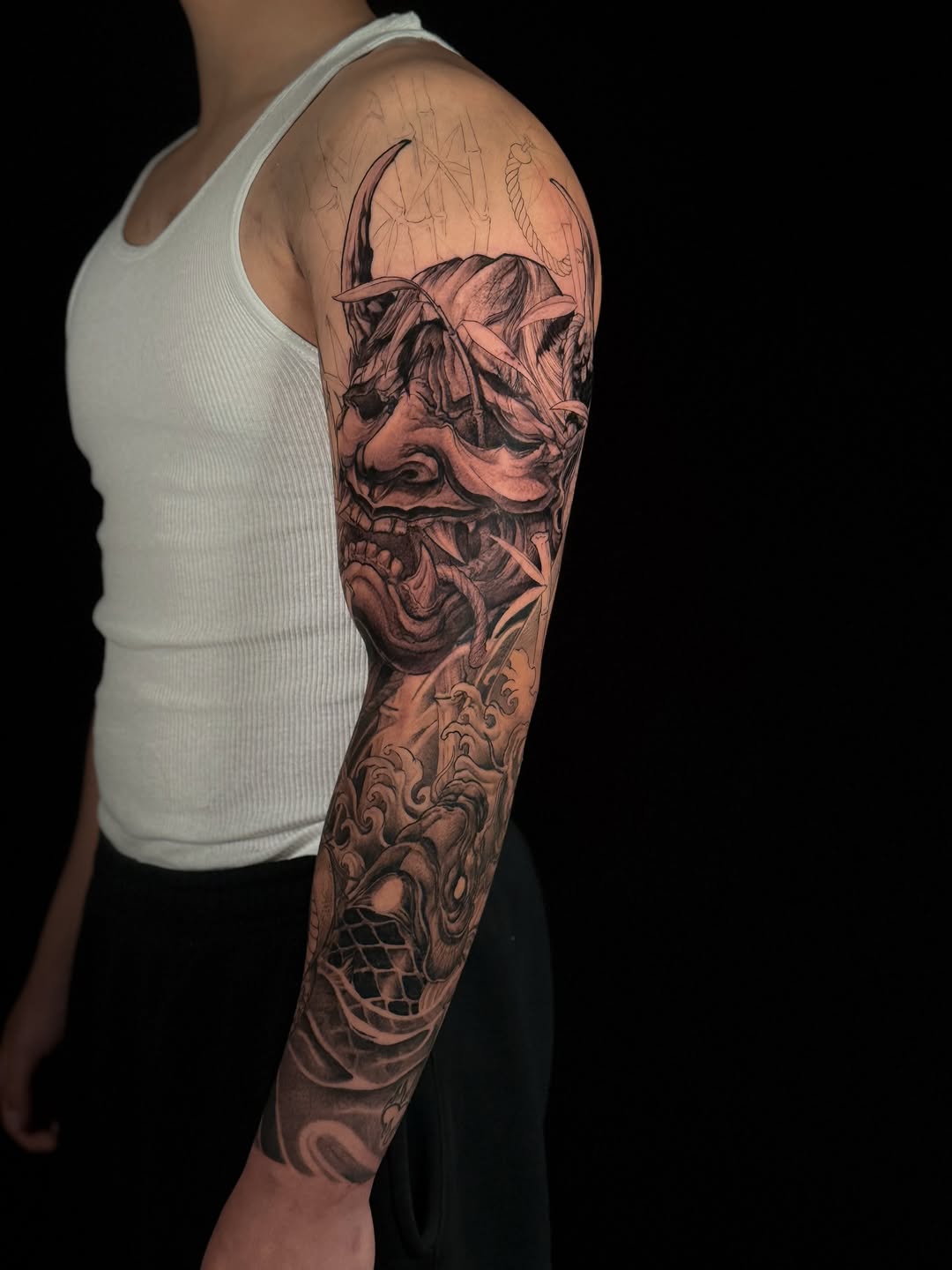 Tattoo by @vincelau.tattoos โ japanese_irezumi, black_and_grey